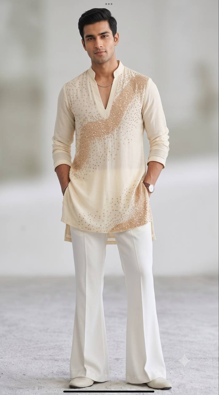 Black Embroidered Men Kurta 1 Black Embroidered Men Kurta