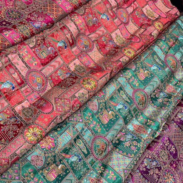 Gajji-Silk Printed Fabric