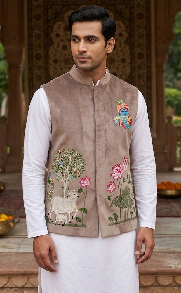 Festive Wear Nehru-Jacket - Image 2