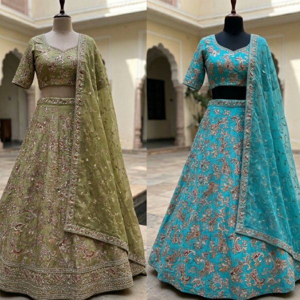 New Arrivals 50 Heavy Embroidery Kurta/Lehenga Fabric Manufacturer
