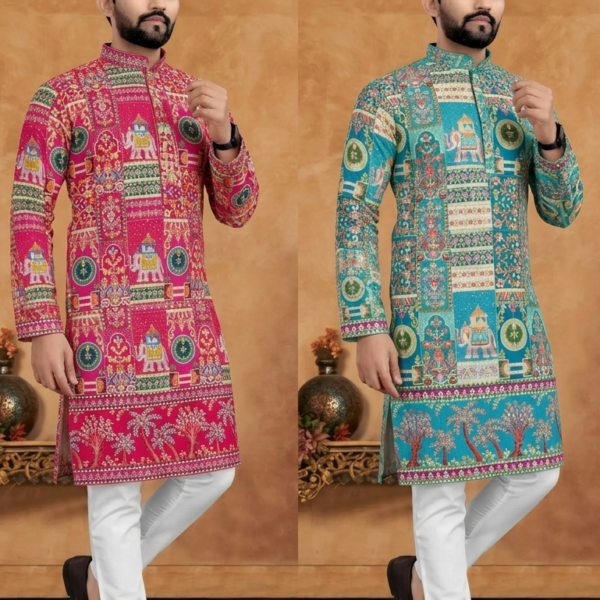 New Arrivals 45 Embroidered Rajasthani Silk Material