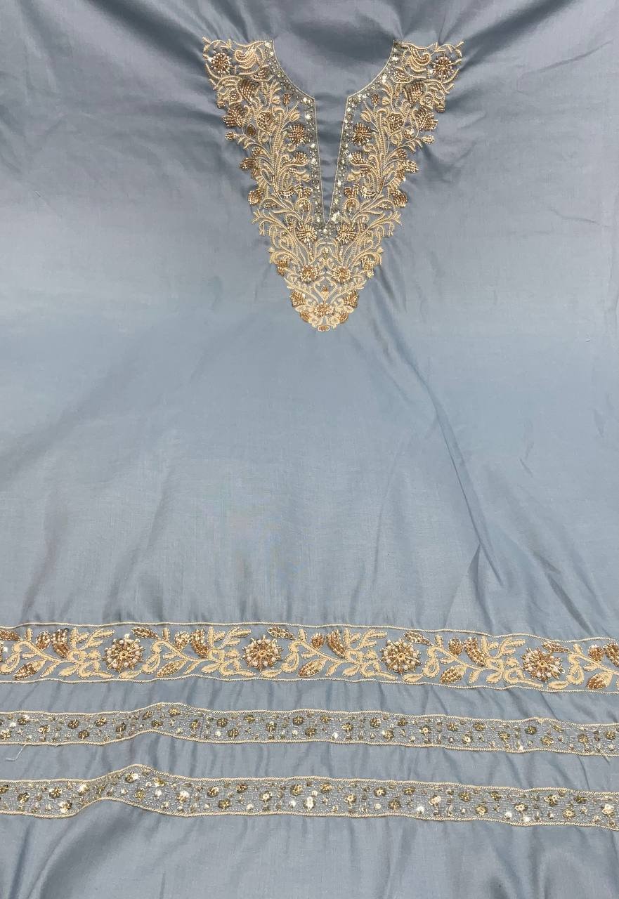 Embroidered Neck Work Kurta 3 Embroidered Neck Work Kurta - Image 3
