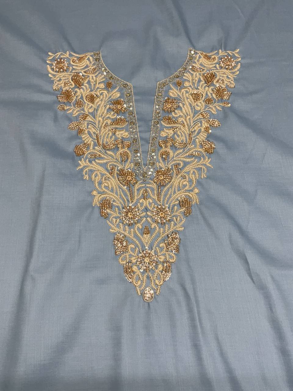Embroidered Neck Work Kurta 5 Embroidered Neck Work Kurta - Image 5