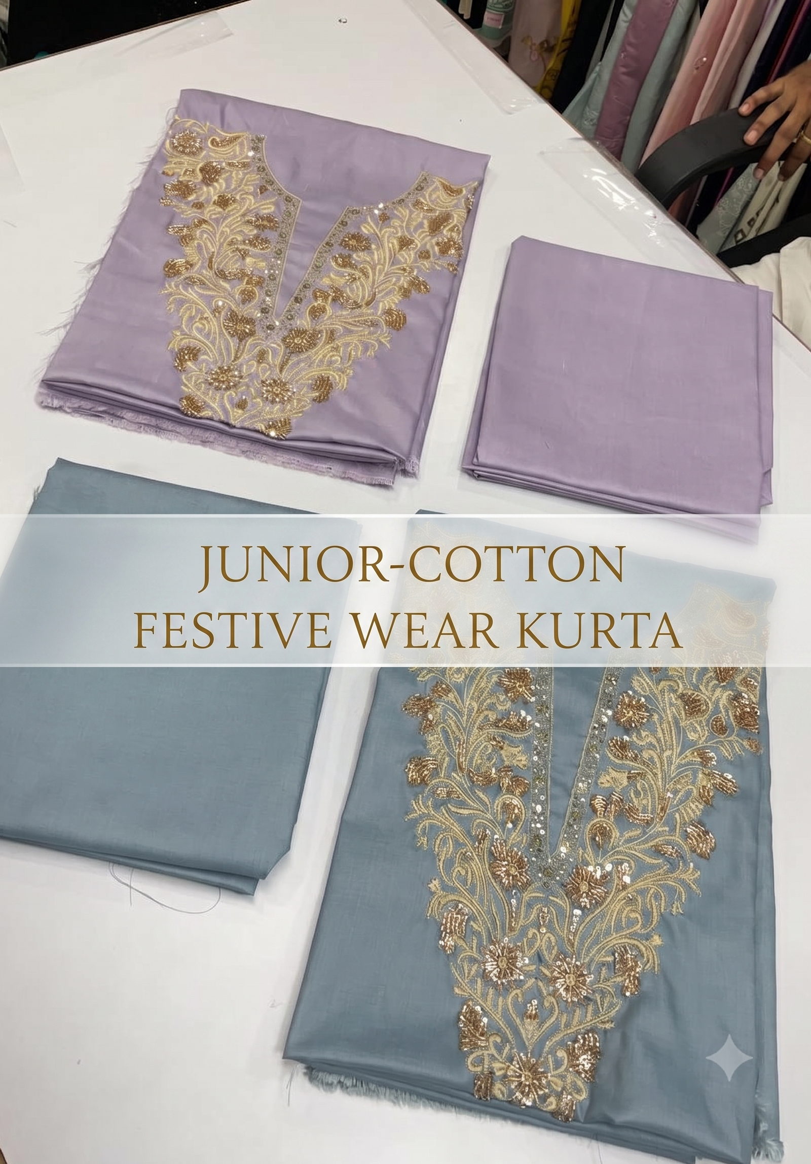 Embroidered Neck Work Kurta 1 Embroidered Neck Work Kurta