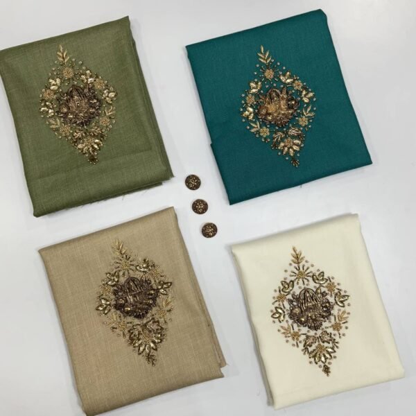 New Arrivals 17 Linen Kurta Bundi Jacket Set