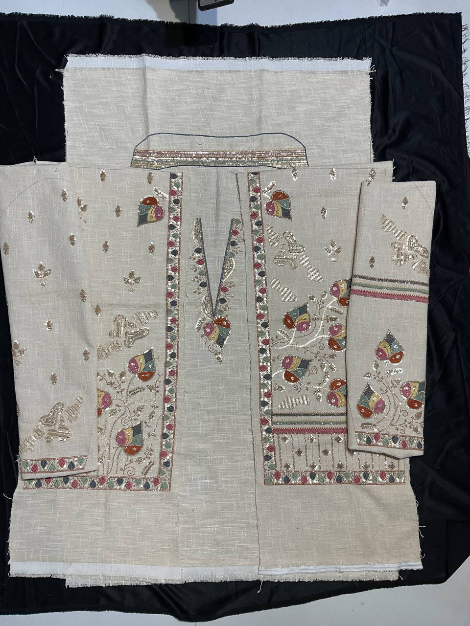 Designer Jute Cotton Embroidery Jacket - 100% Perfect & Exclusive 6 Designer Jute Cotton Embroidery Jacket - 100% Perfect & Exclusive - Image 6