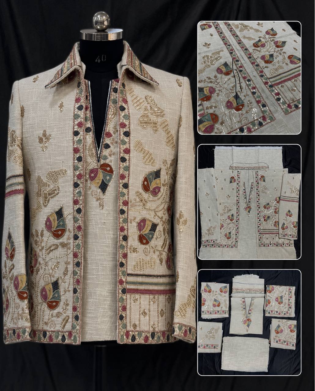 Designer Jute Cotton Embroidery Jacket - 100% Perfect & Exclusive 1 Designer Jute Cotton Embroidery Jacket - 100% Perfect & Exclusive