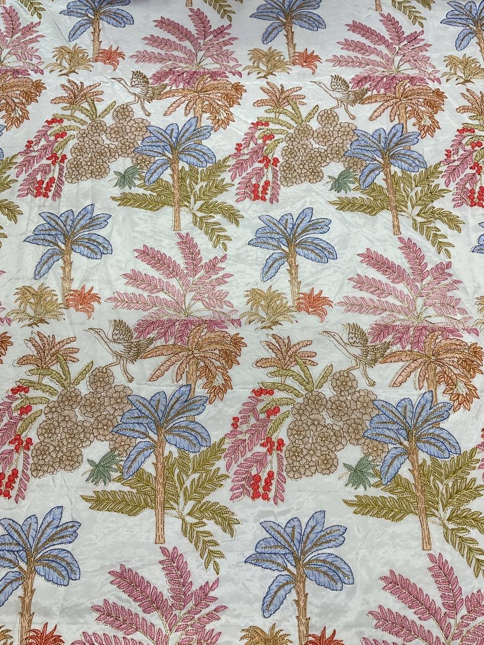 Brown Floral Printed Ethnic Kurta Fabric 6 Brown Floral Printed Ethnic Kurta Fabric - Image 6