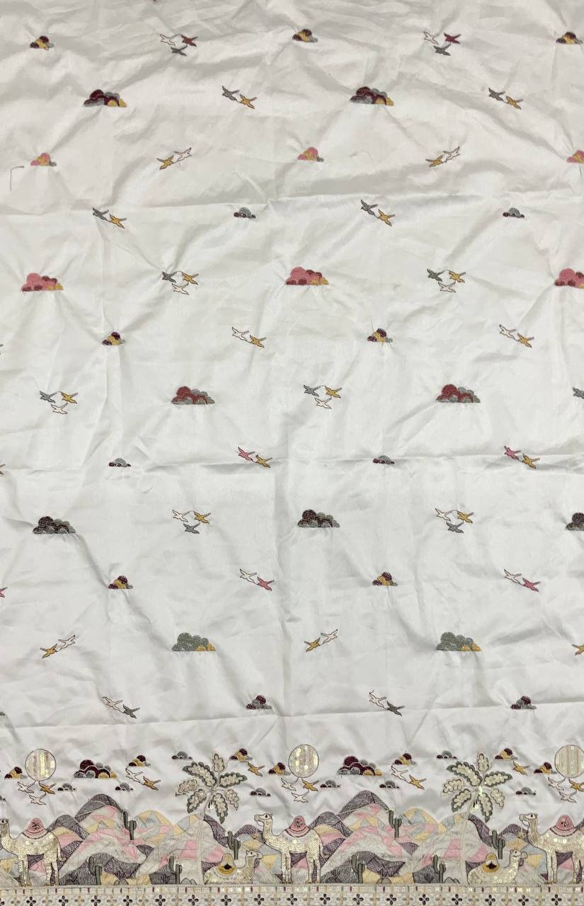 Brown Embroidered Ethnic Fabric 5 Brown Embroidered Ethnic Fabric - Image 5