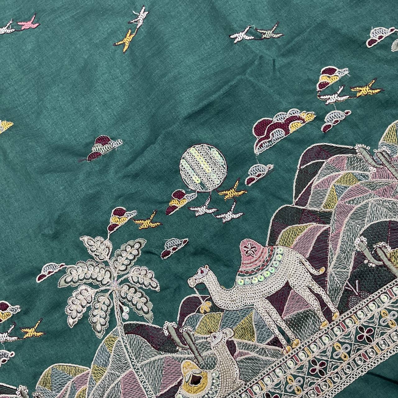 Brown Embroidered Ethnic Fabric 10 Brown Embroidered Ethnic Fabric - Image 10