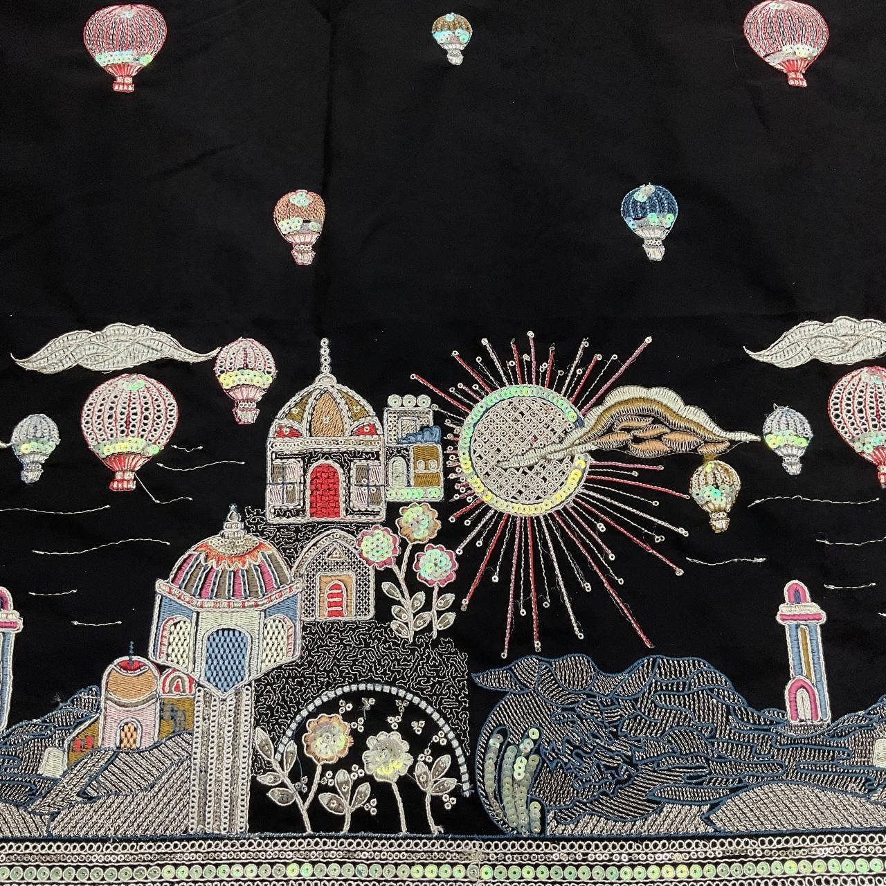 Black Kurta Fabric 9 Black Kurta Fabric - Image 9