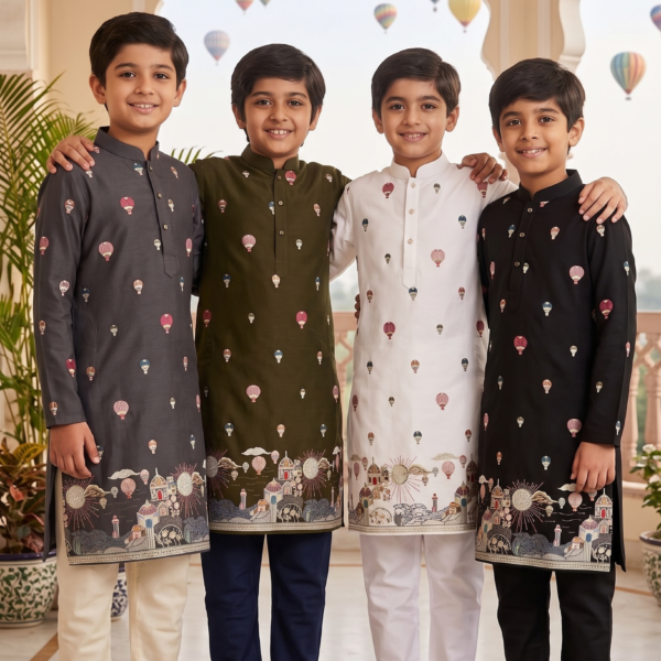Black Kurta Fabric