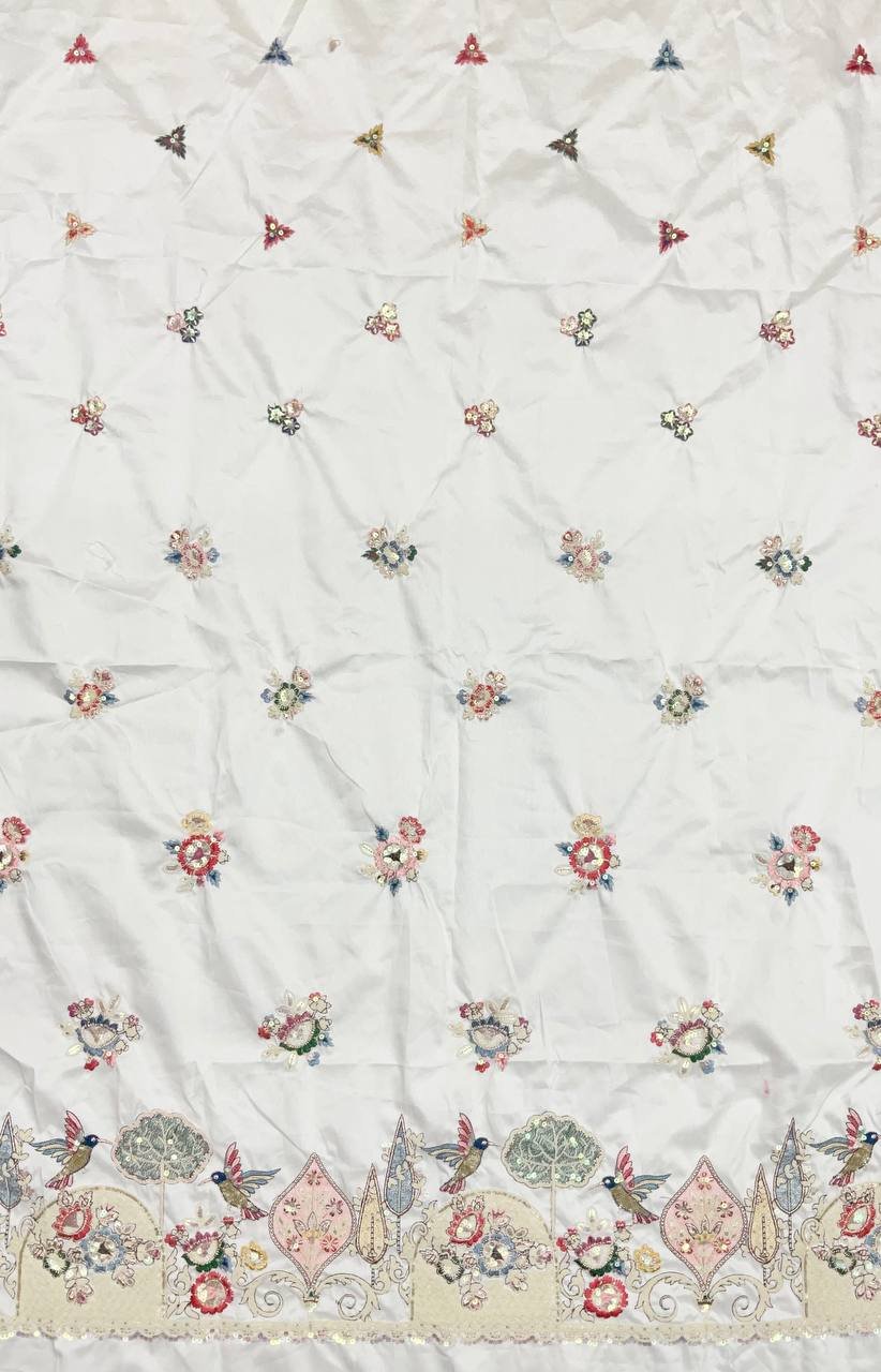 Green Embroidered Fabric 8 Green Embroidered Fabric - Image 8