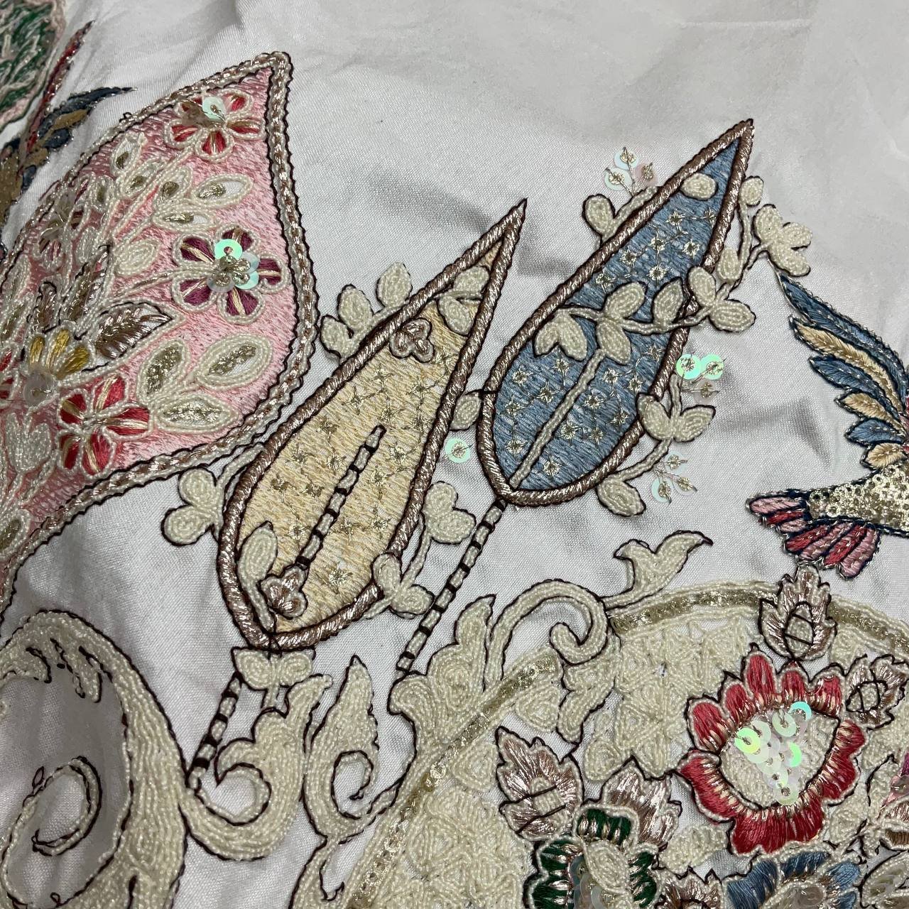Green Embroidered Fabric 9 Green Embroidered Fabric - Image 9