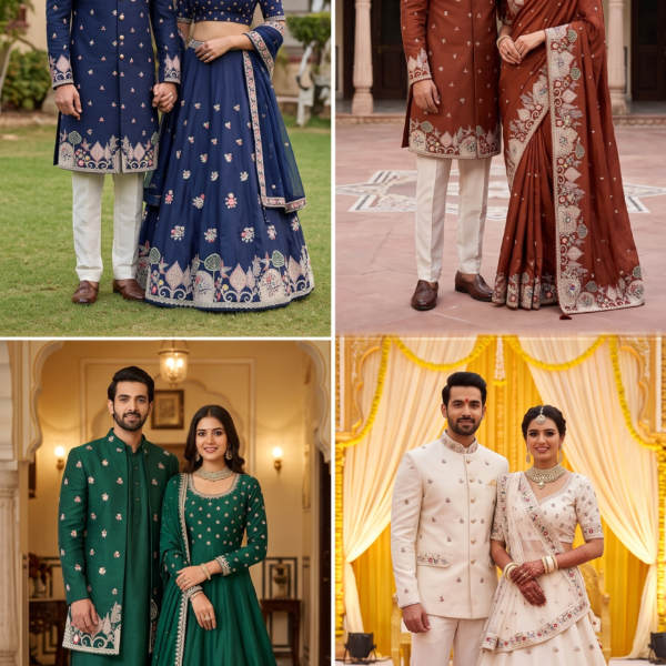 Green Embroidered Fabric