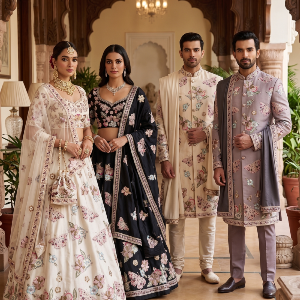 Floral Embroidered Designer Fabric