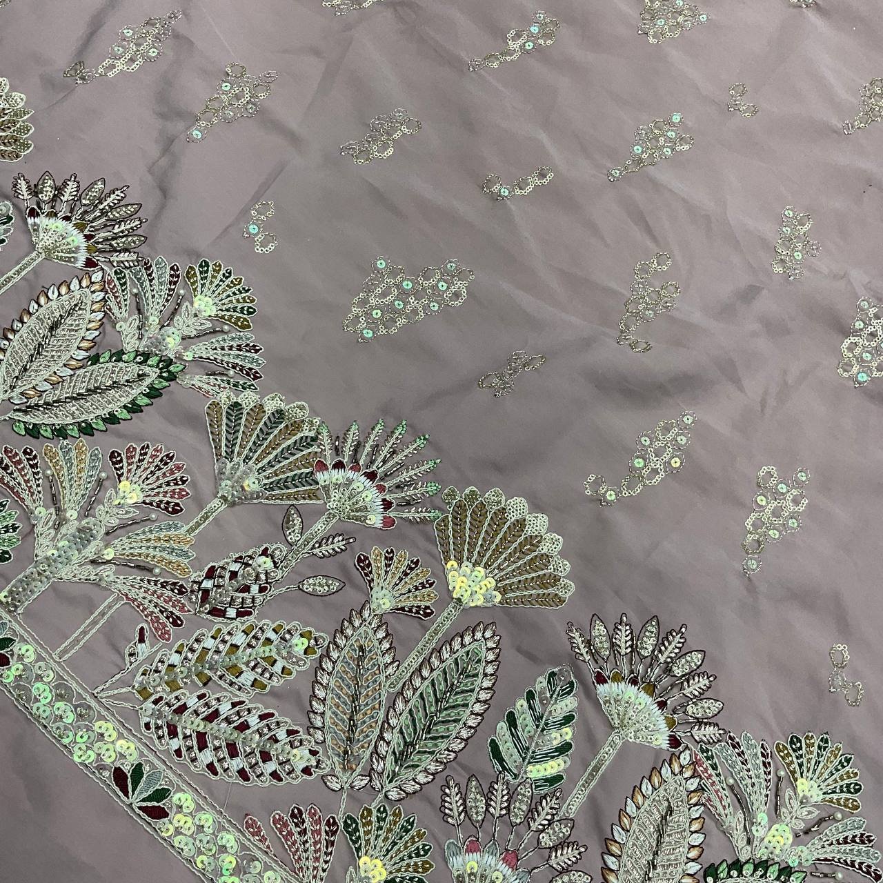 Floral Embroidered Designer Fabric 7 Floral Embroidered Designer Fabric - Image 7