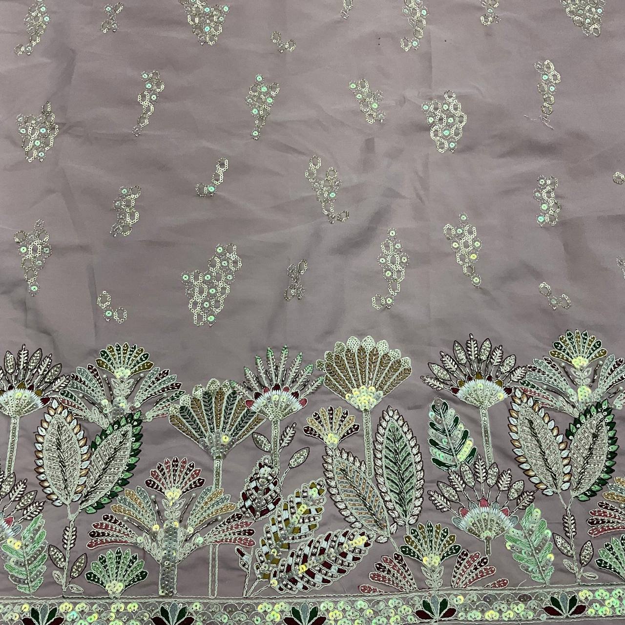 Floral Embroidered Designer Fabric 11 Floral Embroidered Designer Fabric - Image 11