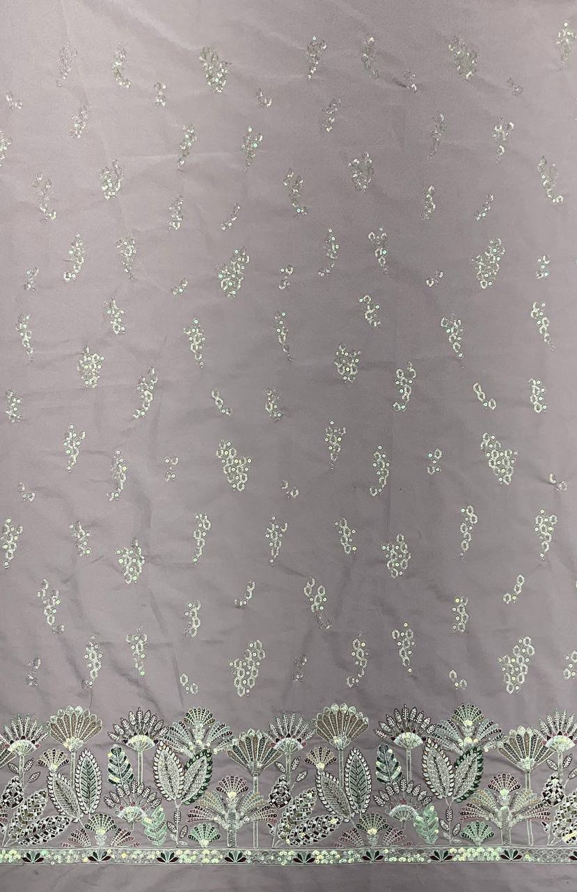 Floral Embroidered Designer Fabric 4 Floral Embroidered Designer Fabric - Image 4