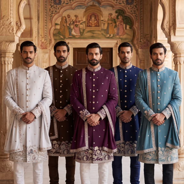 Embroidered Maroon Designer Fabric
