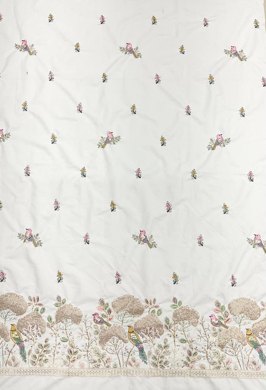 Floral Embroidered Designer Kurta Fabric 6 Floral Embroidered Designer Kurta Fabric - Image 6
