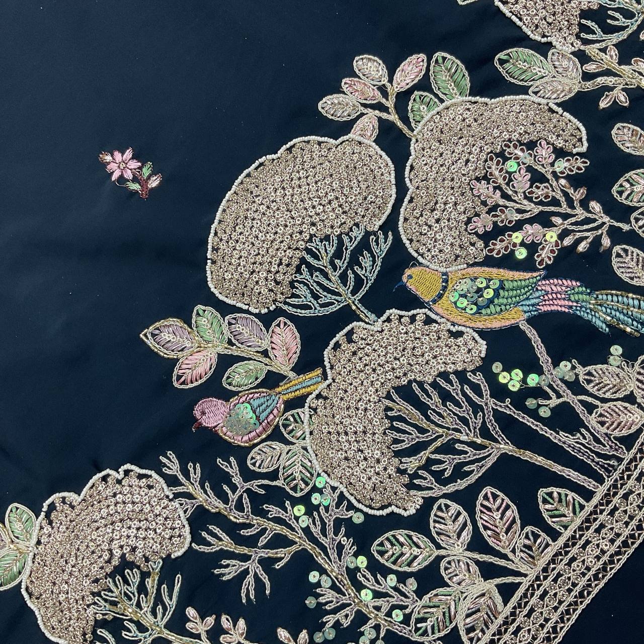 Floral Embroidered Designer Kurta Fabric 8 Floral Embroidered Designer Kurta Fabric - Image 8