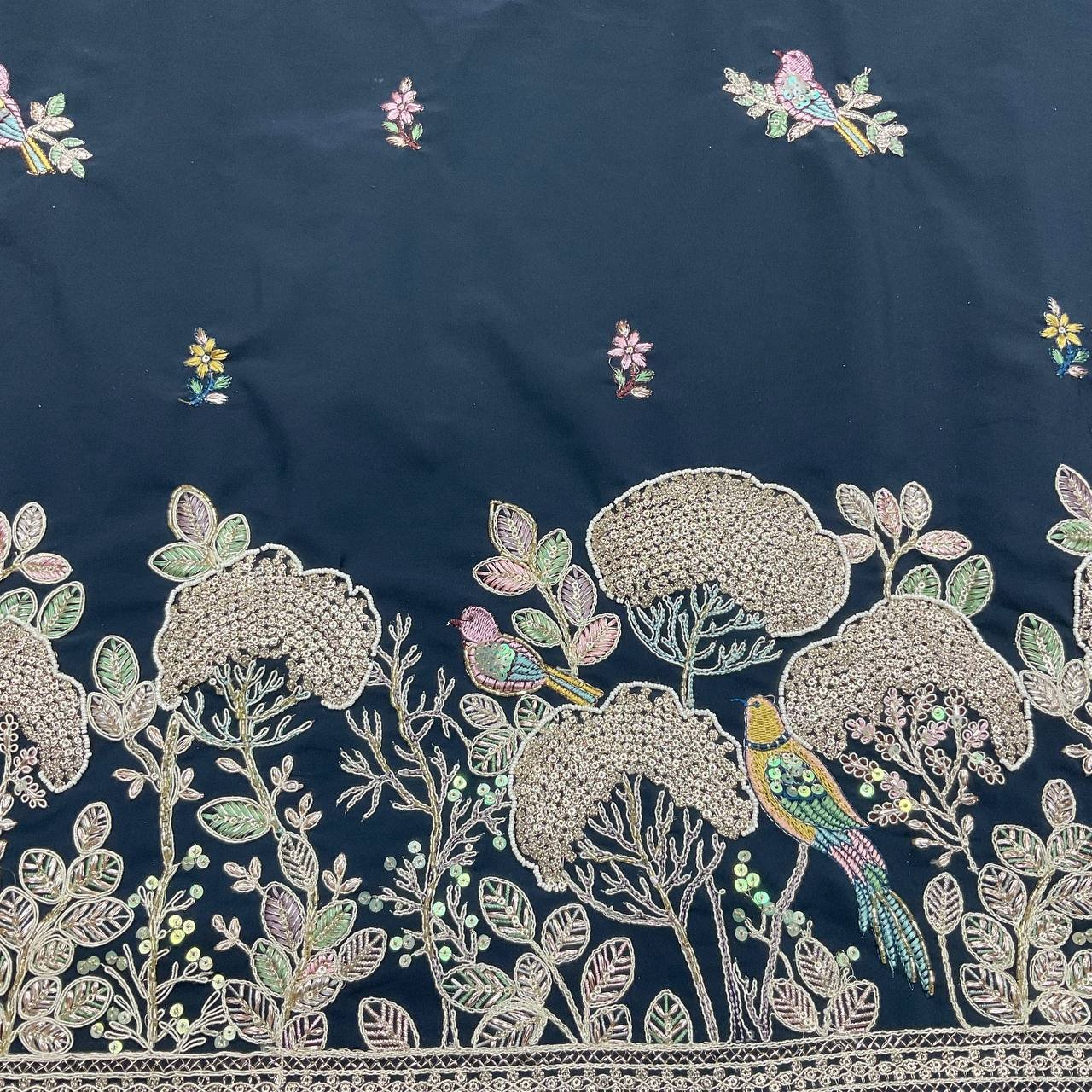 Floral Embroidered Designer Kurta Fabric 12 Floral Embroidered Designer Kurta Fabric - Image 12