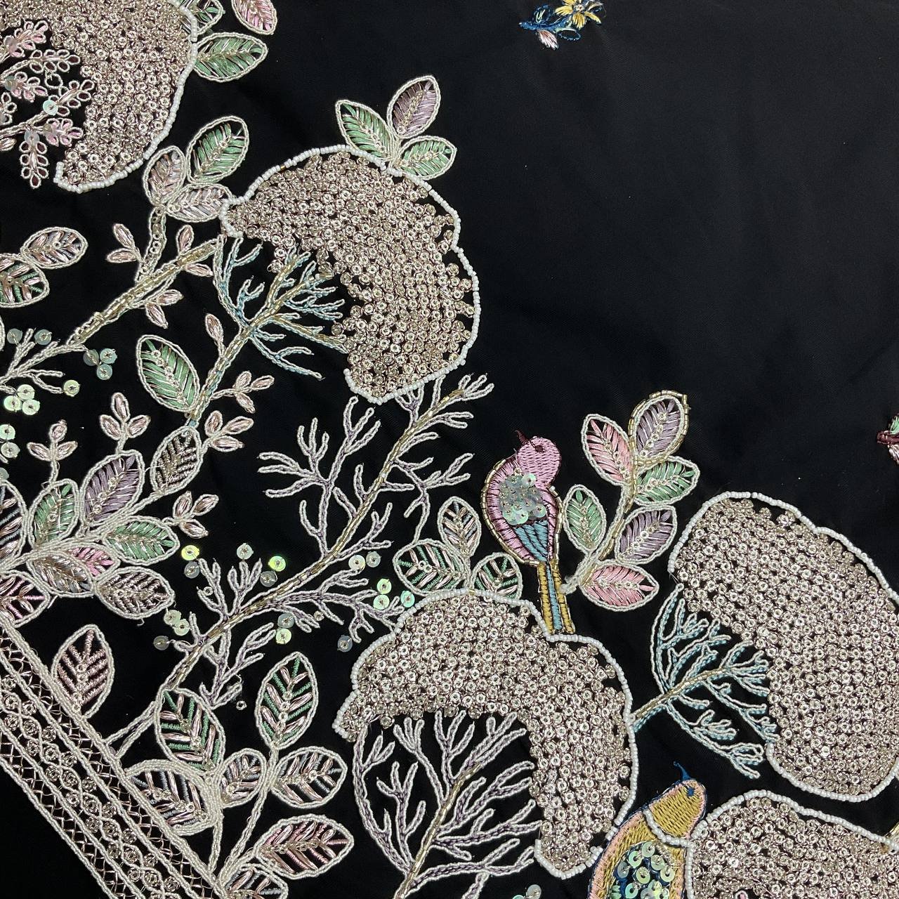 Floral Embroidered Designer Kurta Fabric 7 Floral Embroidered Designer Kurta Fabric - Image 7