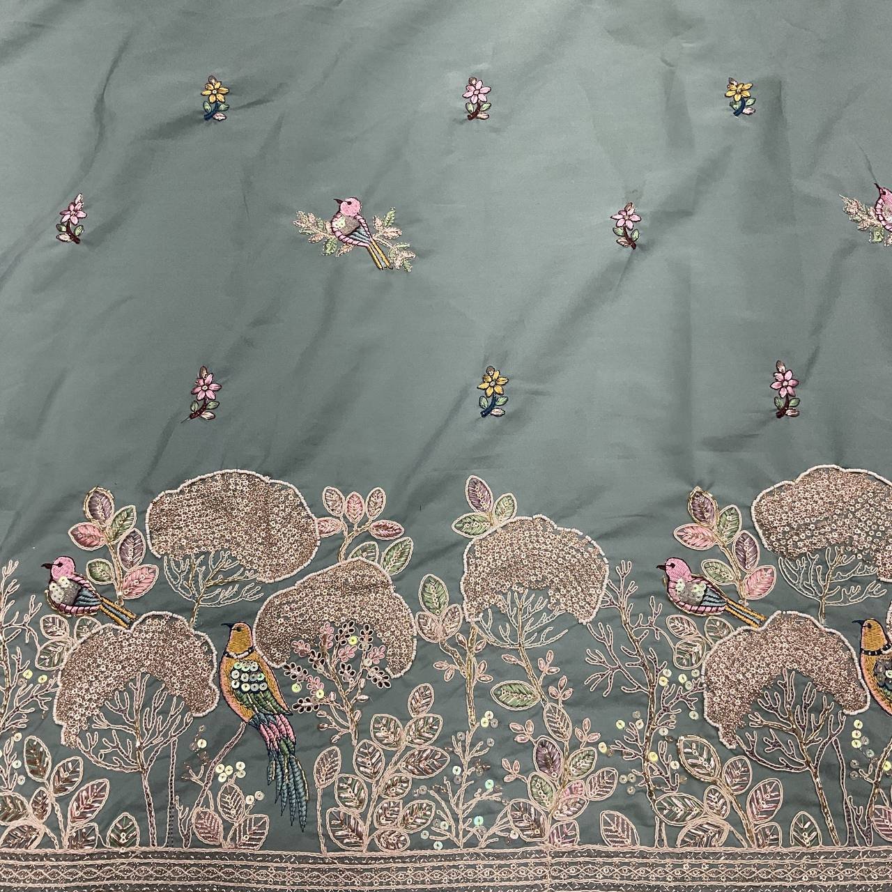 Floral Embroidered Designer Kurta Fabric 13 Floral Embroidered Designer Kurta Fabric - Image 13