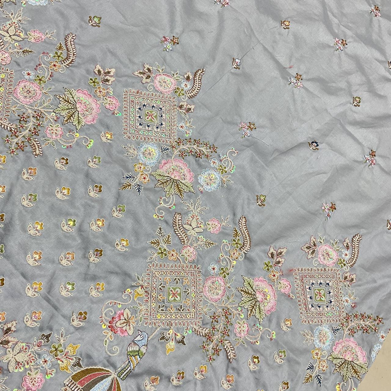 Green Embroidered Ethnic Fabric 3 Green Embroidered Ethnic Fabric - Image 3