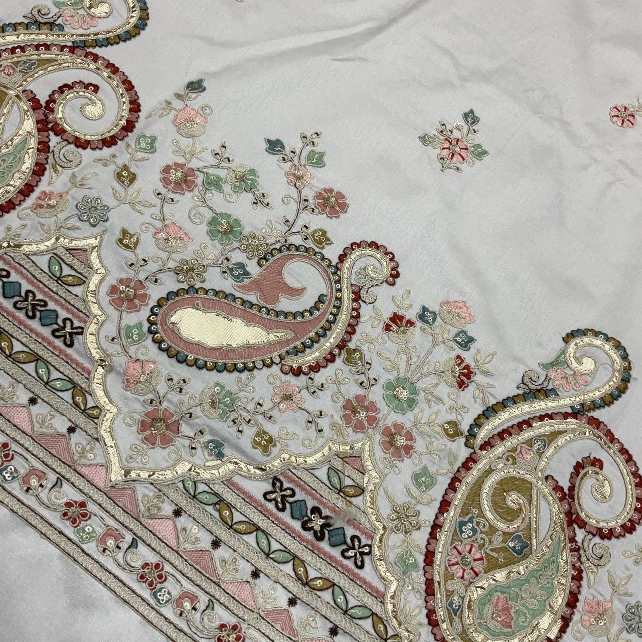 Green Embroidered Ethnic Fabric 8 Green Embroidered Ethnic Fabric - Image 8