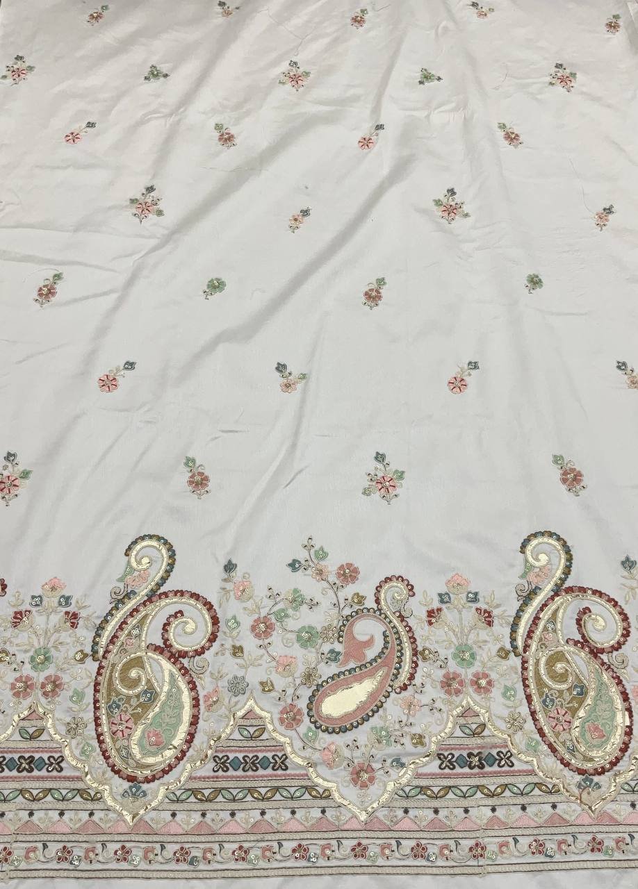 Green Embroidered Ethnic Fabric 4 Green Embroidered Ethnic Fabric - Image 4