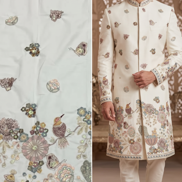 Ethnic Wear Embroidered Fabric