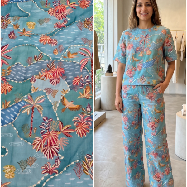 New Arrivals 11 Multicolor Floral Embroidered Designer Fabric