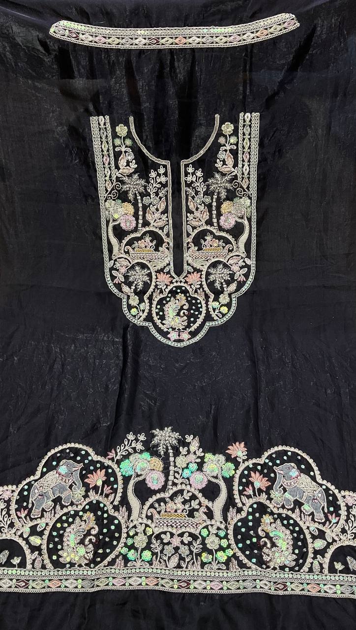 Black Embroidered Kurta 19 Black Embroidered Kurta - Image 19