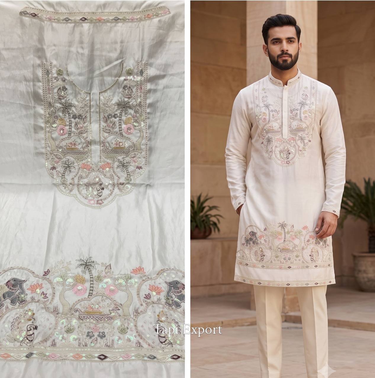 Black Embroidered Kurta 4 Black Embroidered Kurta - Image 4