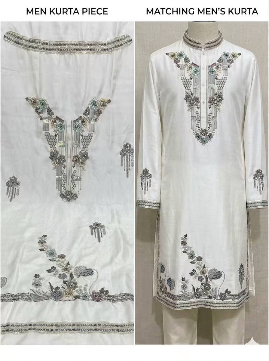 Embroidered Orange Kurta 1 Embroidered Orange Kurta