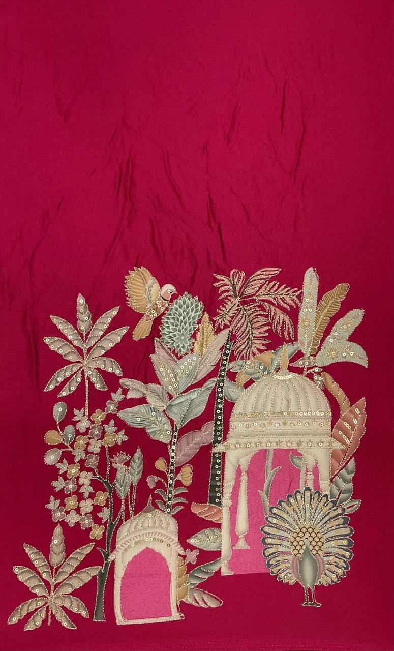 Embroidered Pink Nehru Jacket Sets 4 Embroidered Pink Nehru Jacket Sets - Image 4