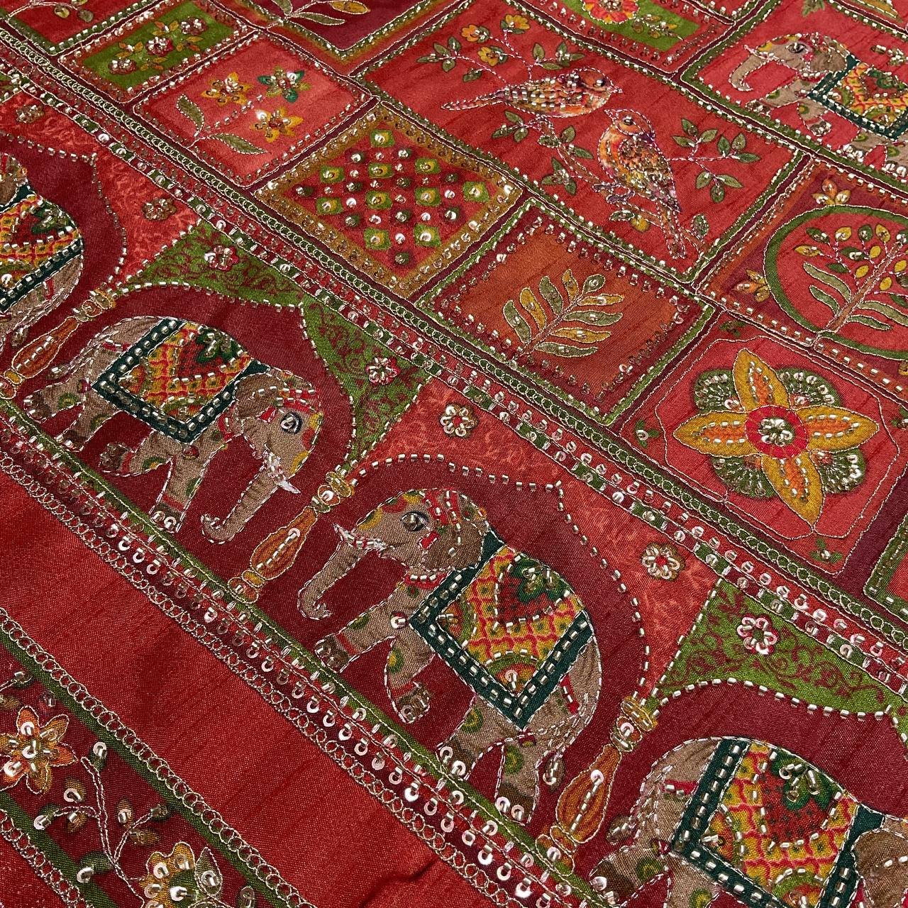 Red Bridal Lehenga Choli Fabric 2 Red Bridal Lehenga Choli Fabric - Image 2