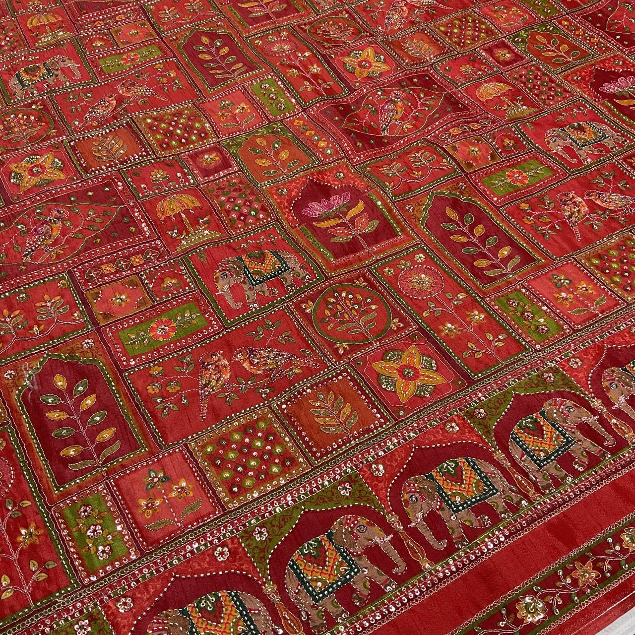 Red Bridal Lehenga Choli Fabric 4 Red Bridal Lehenga Choli Fabric - Image 4