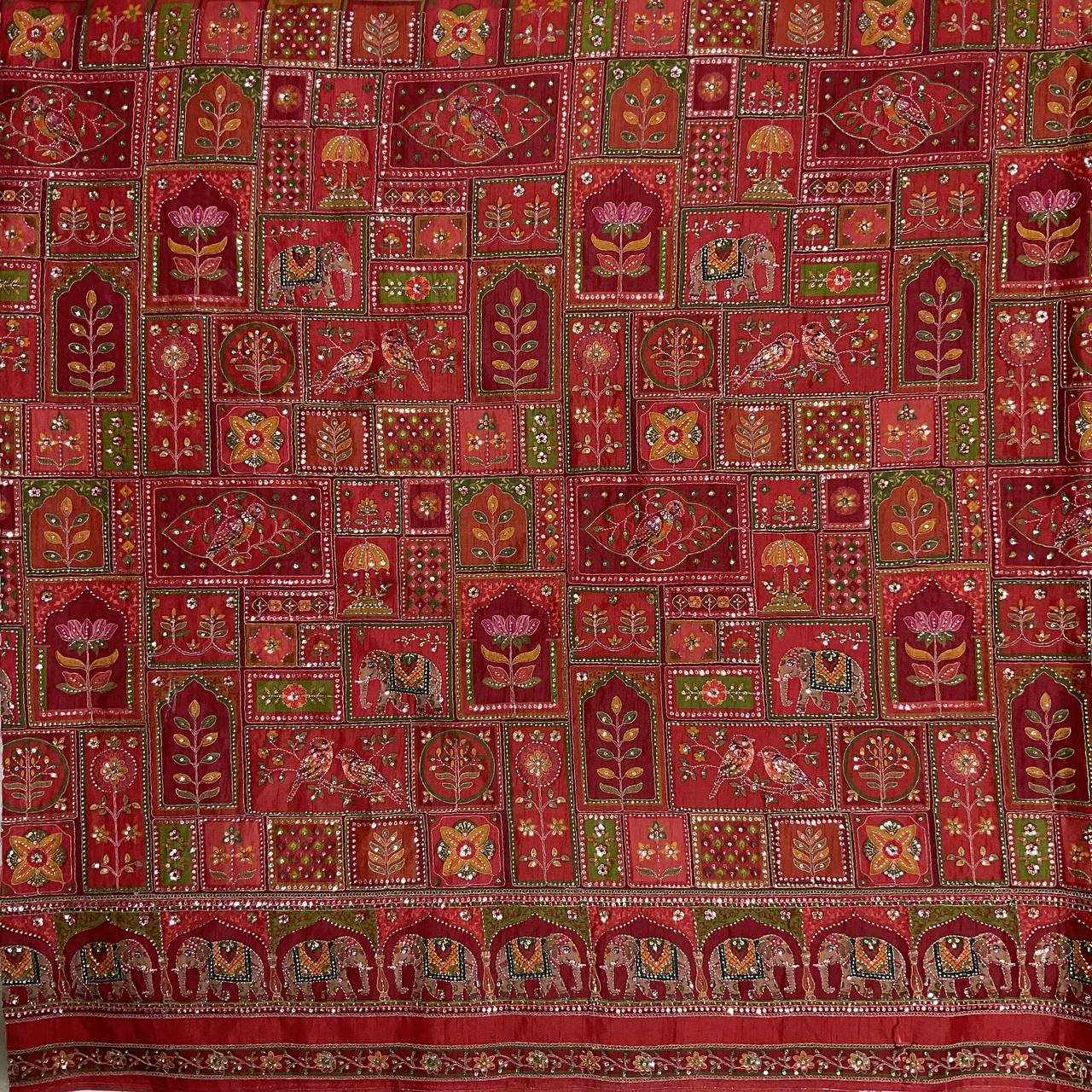 Red Bridal Lehenga Choli Fabric 3 Red Bridal Lehenga Choli Fabric - Image 3