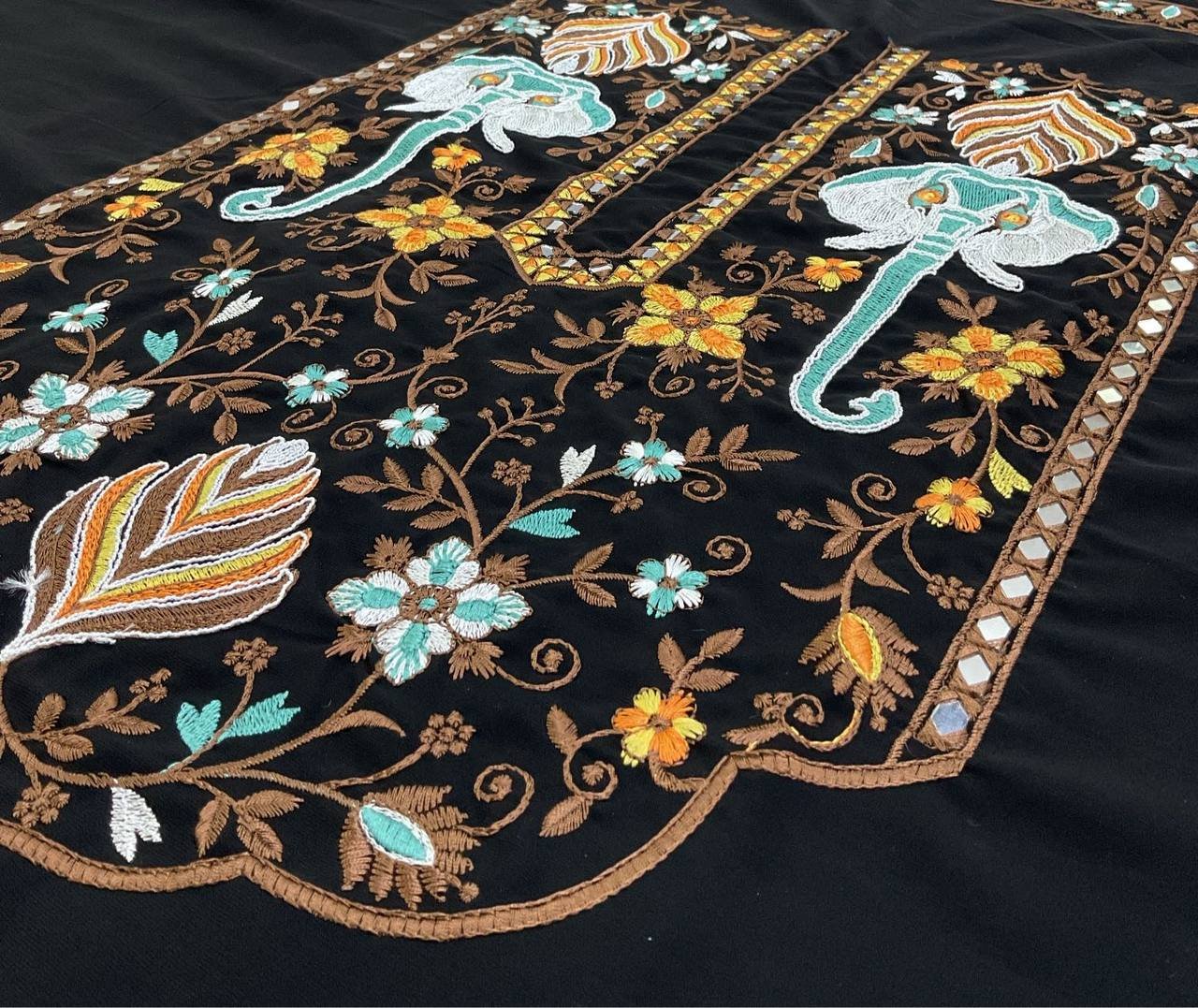 Black Embroidered Ethnic Kurta 8 Black Embroidered Ethnic Kurta - Image 8
