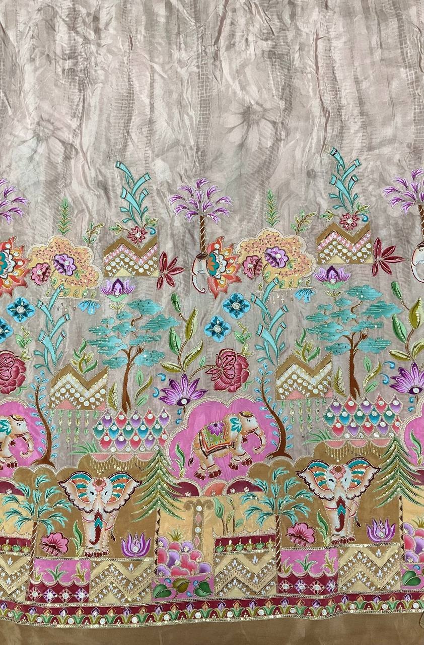Ladies Ethnic Gown Fabric 2 Ladies Ethnic Gown Fabric - Image 2