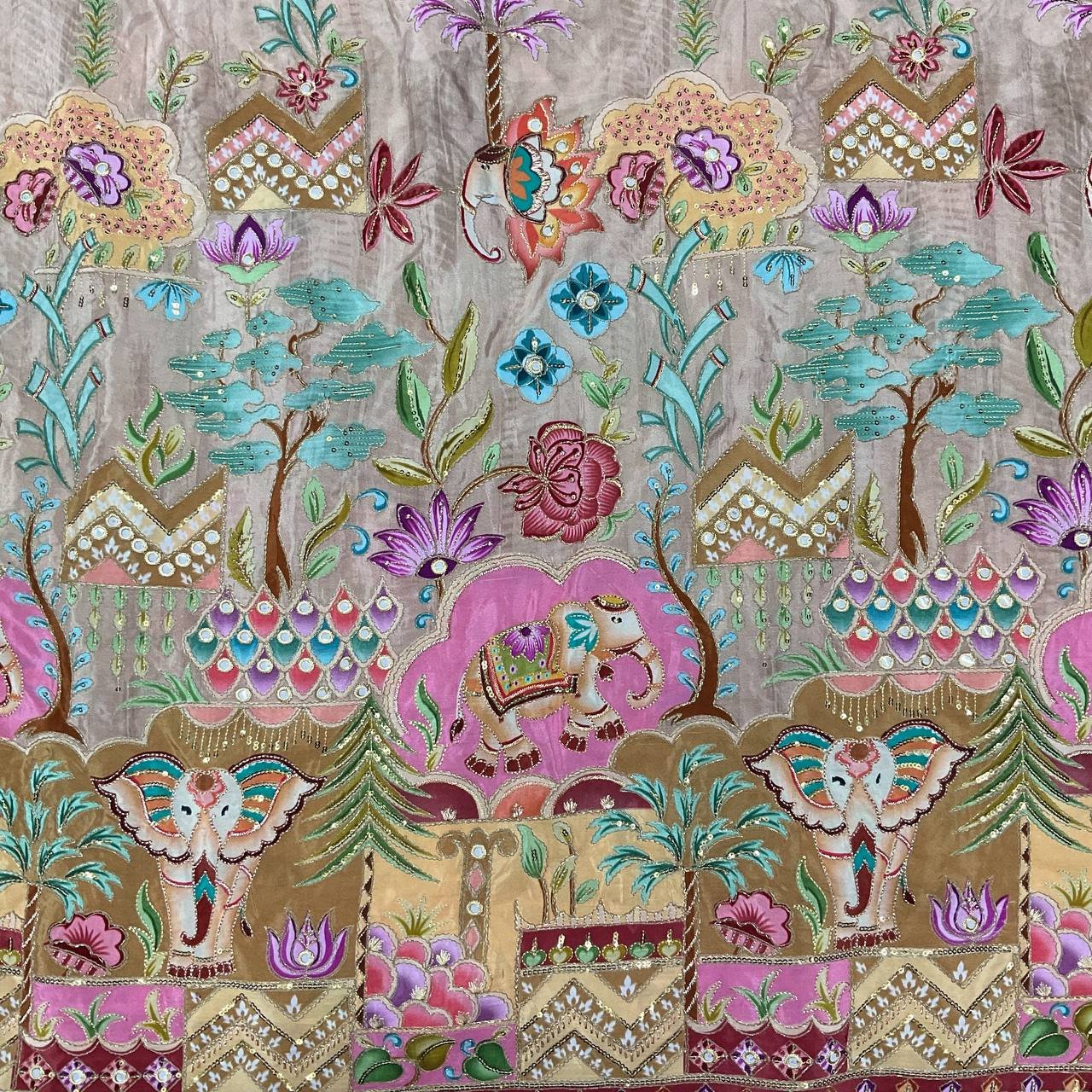 Ladies Ethnic Gown Fabric 3 Ladies Ethnic Gown Fabric - Image 3