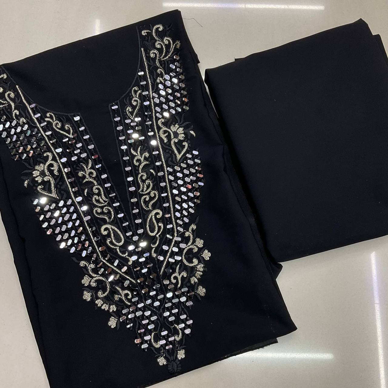 Embroidered Mirror Work Kurta 7 Embroidered Mirror Work Kurta - Image 7