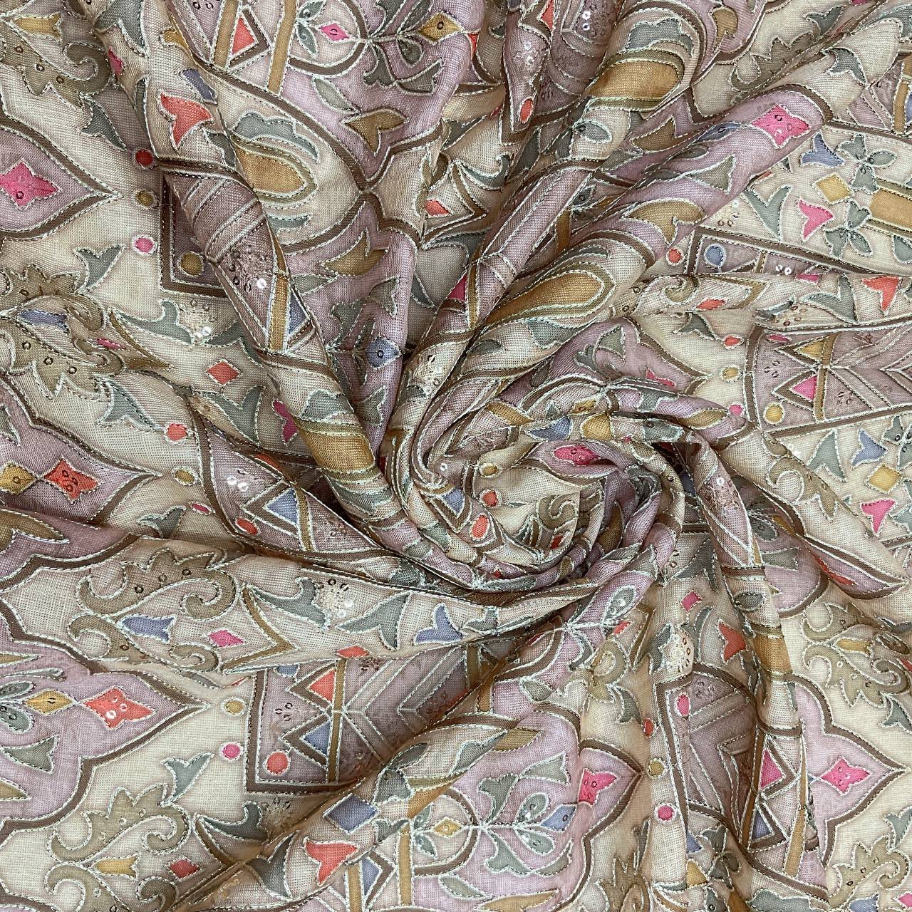 Ethnic All Over Embroidered Fabric 3 Ethnic All Over Embroidered Fabric - Image 3