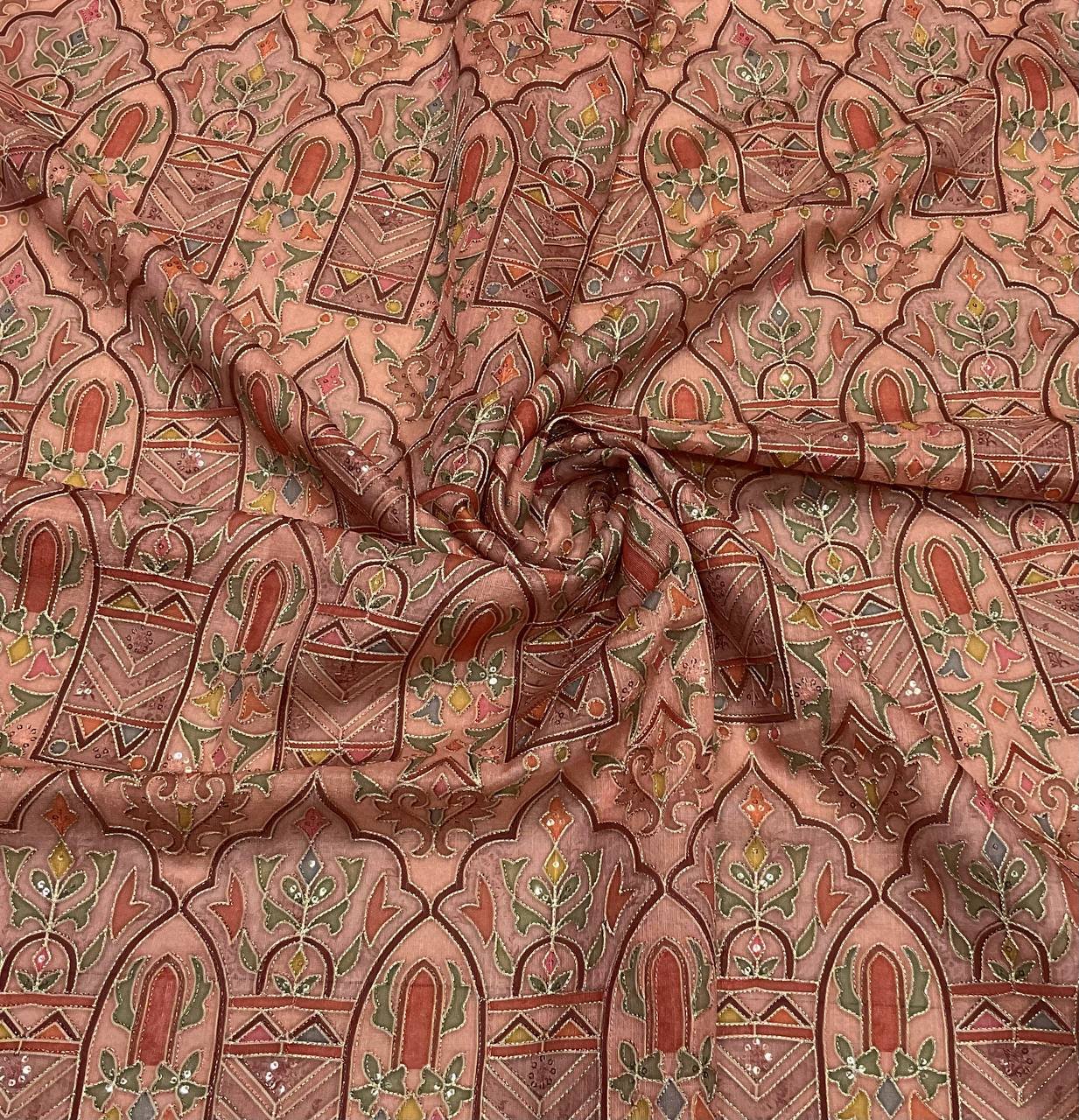 Ethnic All Over Embroidered Fabric 4 Ethnic All Over Embroidered Fabric - Image 4
