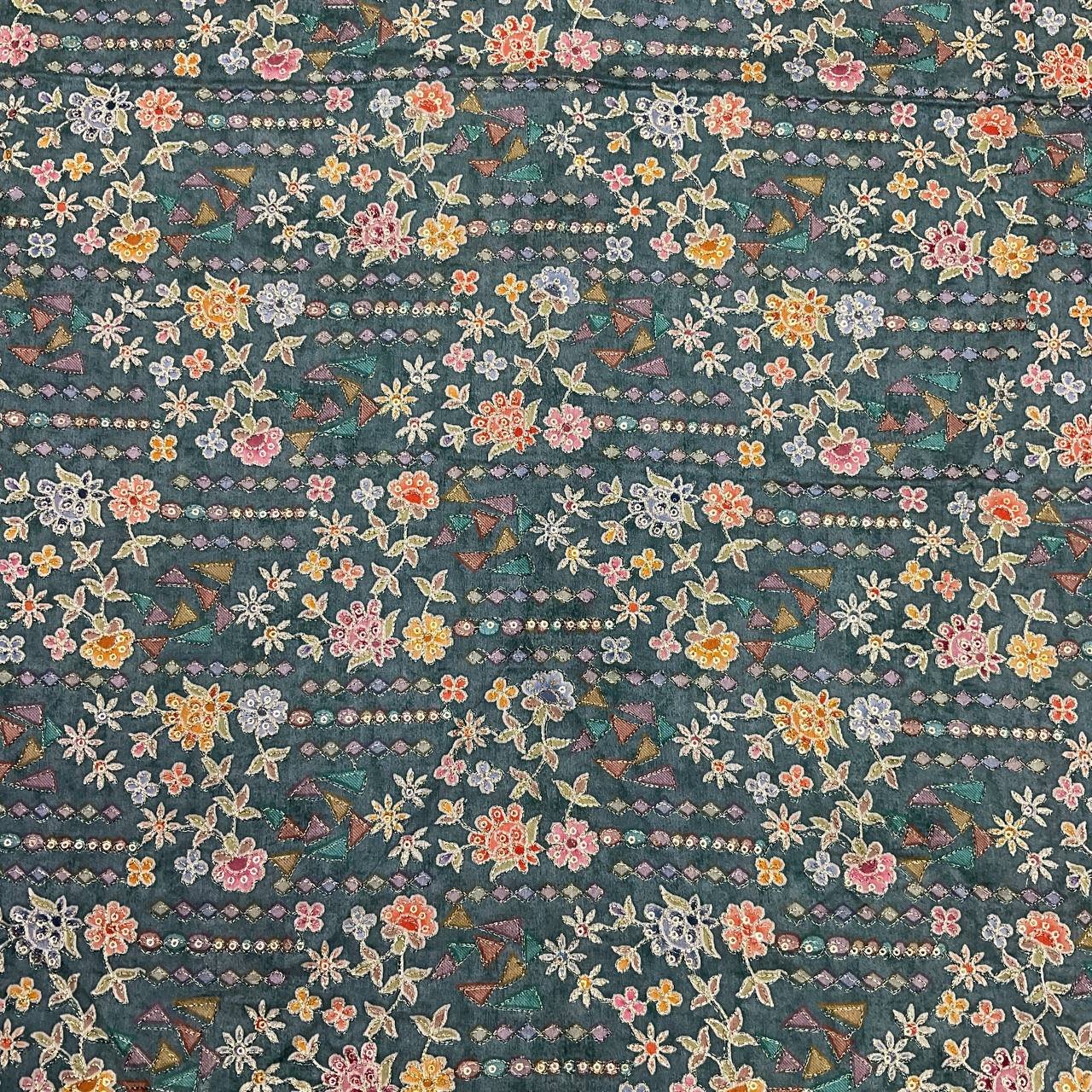 Floral Ethnic Kurta Fabric 5 Floral Ethnic Kurta Fabric - Image 5